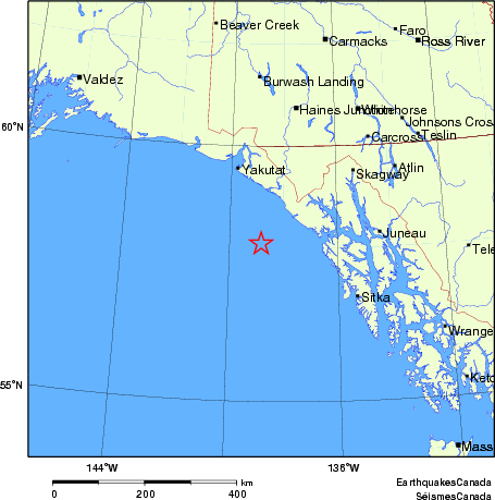 Map of Earthquake Localities