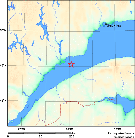 carte des environs du séisme