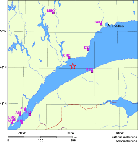 carte des localisations des stations sismologiques locales