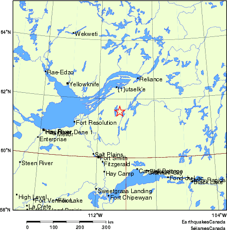 carte des endroits près de l'épicentre