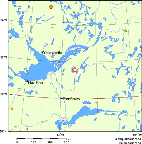 carte des des séismes de magnitude 2,0 et plus depuis 2000