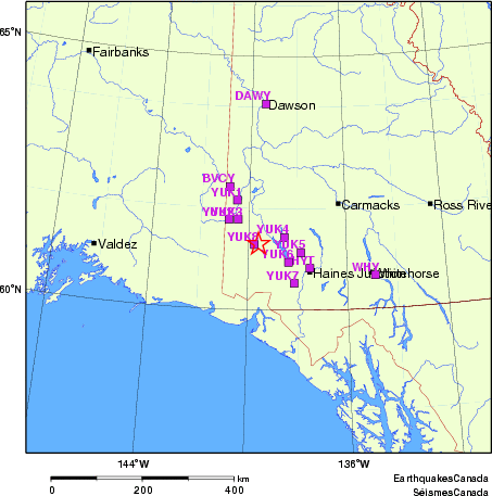 carte des localisations des stations sismologiques locales