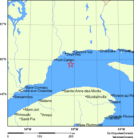 Map of Earthquake Localities