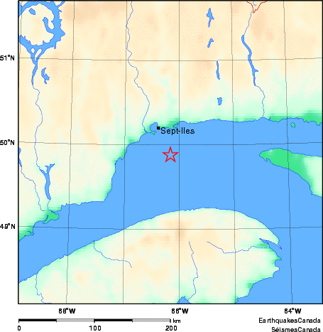 carte des environs du séisme