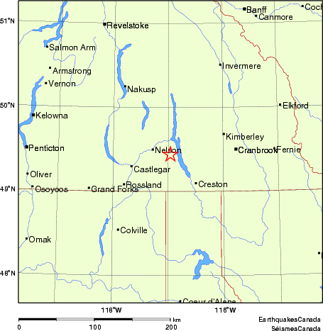 Map of Earthquake Localities