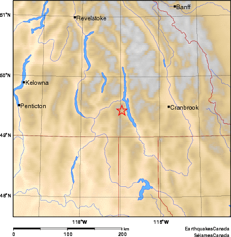 carte des environs du séisme