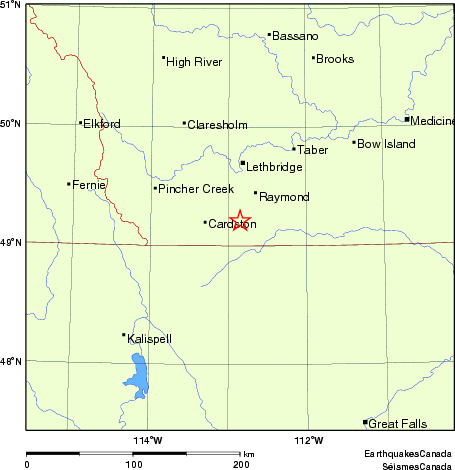 Map of Earthquake Localities