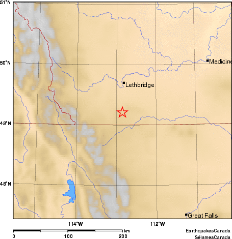 carte des environs du séisme