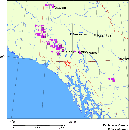 carte des localisations des stations sismologiques locales