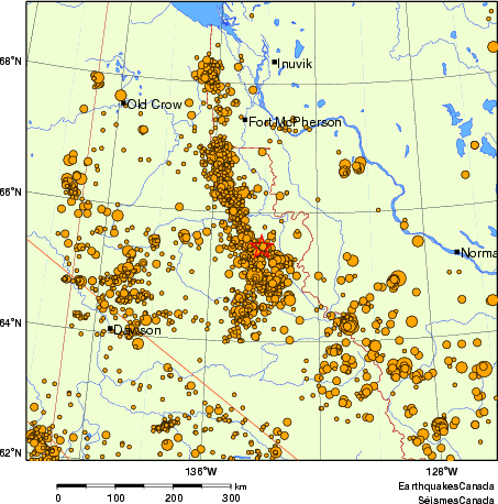 carte des des séismes de magnitude 2,0 et plus depuis 2000