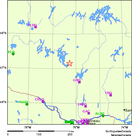 carte des localisations des stations sismologiques locales