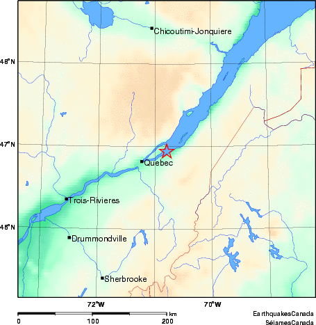 carte des environs du séisme