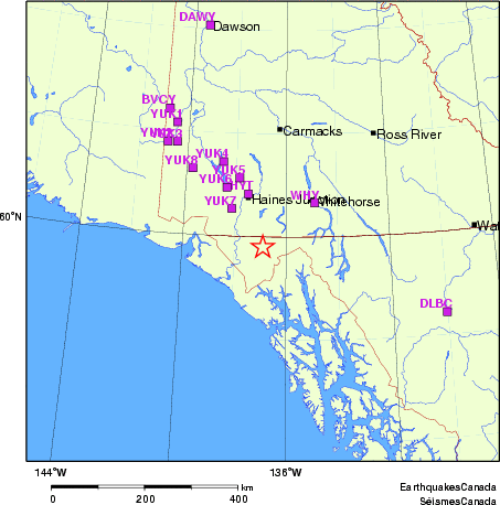 Map of Regional Seismographs