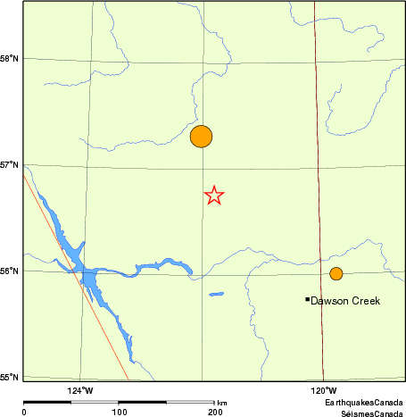 Map of historical earthquakes magnitude 5.0 and larger.  Details in the data table below