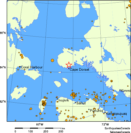 Map of earthquakes magnitude 2.0 and larger, 2000 - present