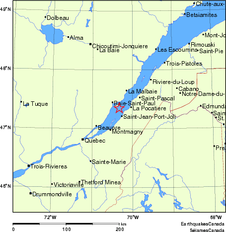 Map of Earthquake Localities