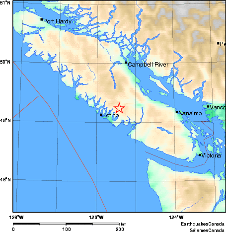 carte des environs du séisme