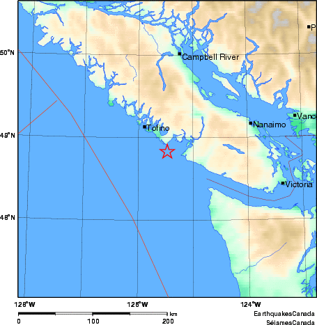 carte des environs du séisme