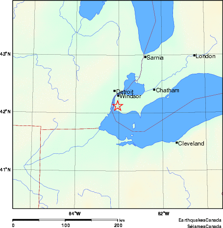 carte des environs du séisme