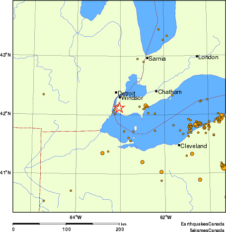 Map of earthquakes magnitude 2.0 and larger, 2000 - present