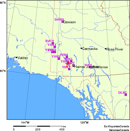 Map of Regional Seismographs