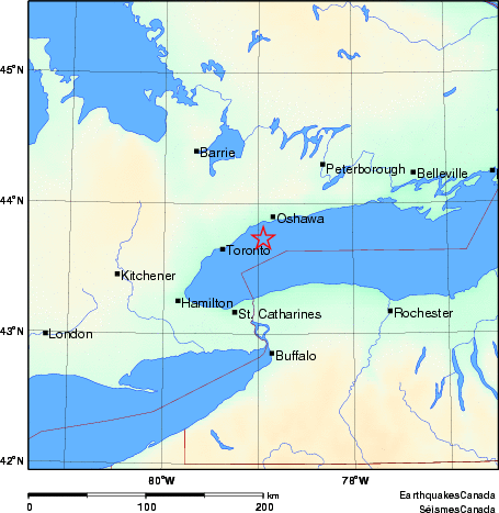 carte des environs du séisme