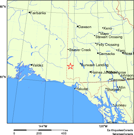 carte des endroits près de l'épicentre