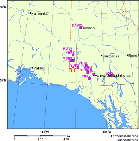 Map of Regional Seismographs