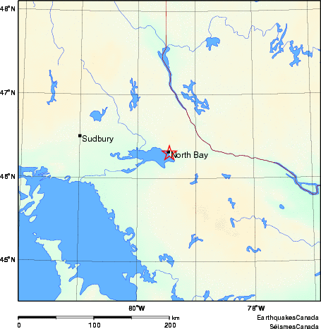 carte des environs du séisme