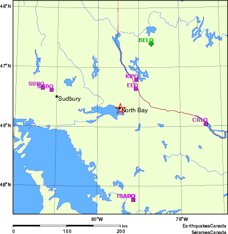 Map of Regional Seismographs