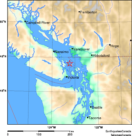 carte des environs du séisme