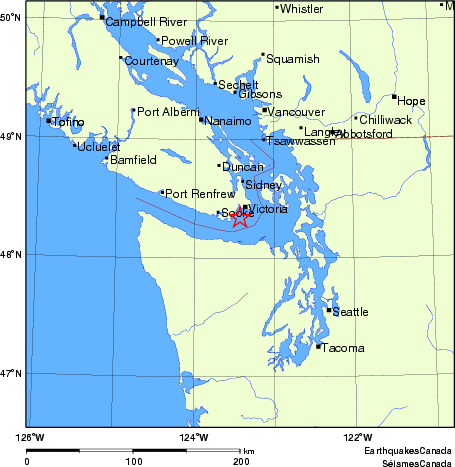 Map of Earthquake Localities