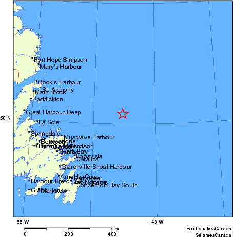 Map of Earthquake Localities