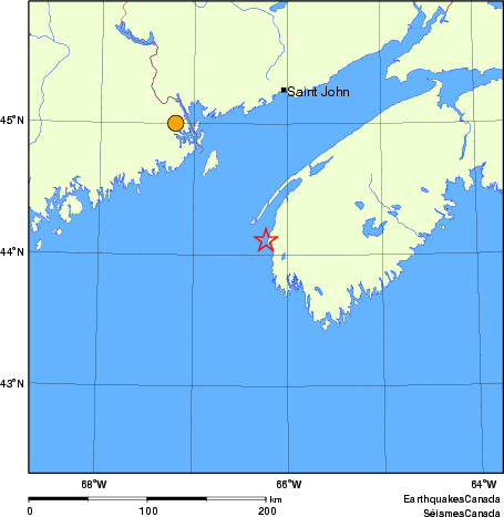 Map of historical earthquakes magnitude 5.0 and larger.  Details in the data table below