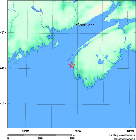 carte des environs du séisme