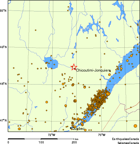 Map of earthquakes magnitude 2.0 and larger, 2000 - present