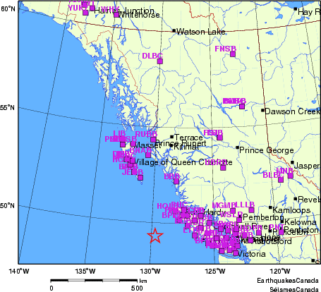 Map of Regional Seismographs