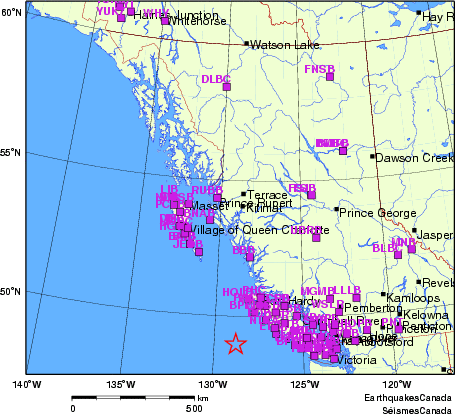 Map of Regional Seismographs