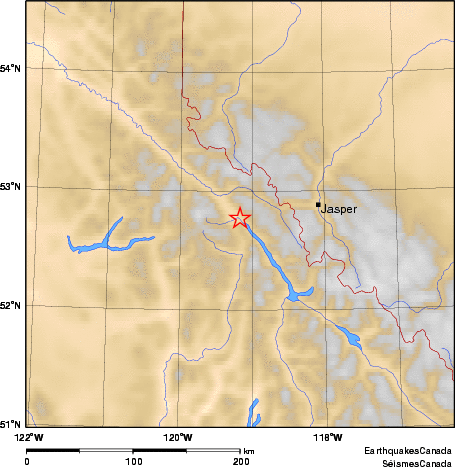 carte des environs du séisme