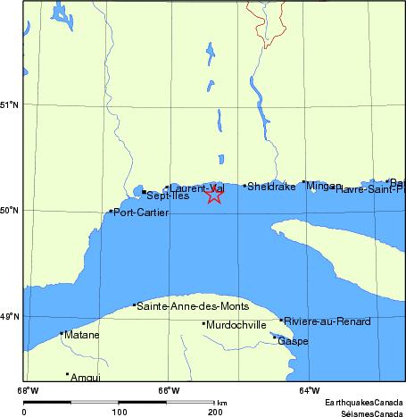 carte des endroits près de l'épicentre