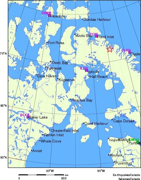 carte des localisations des stations sismologiques locales