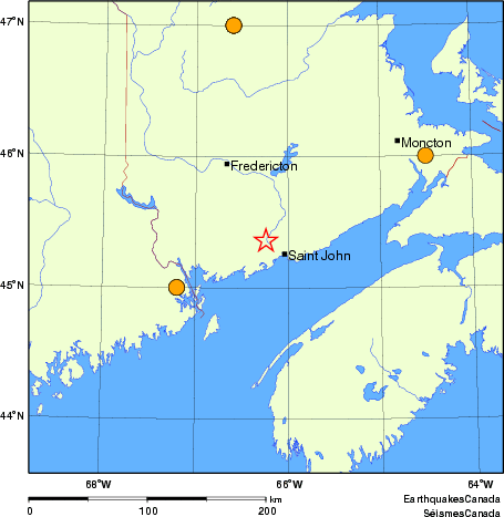 carte des séismes historiques de magnitude 5,0 et plus.  Détails dans le tableau de données ci-dessous