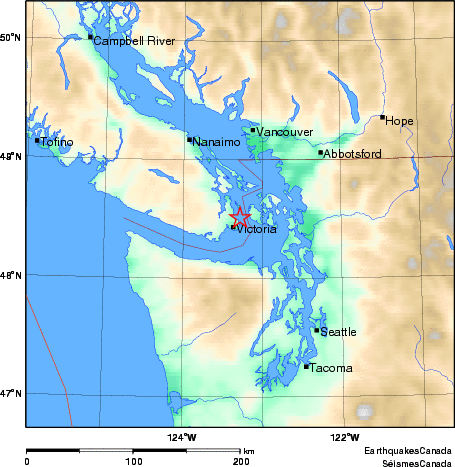 carte des environs du séisme