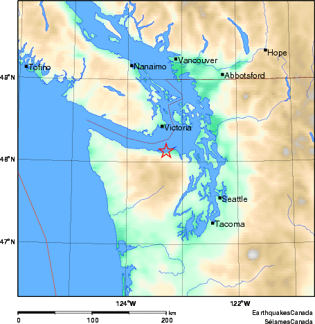 carte des environs du séisme