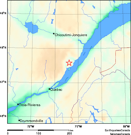 Map of Earthquake Area