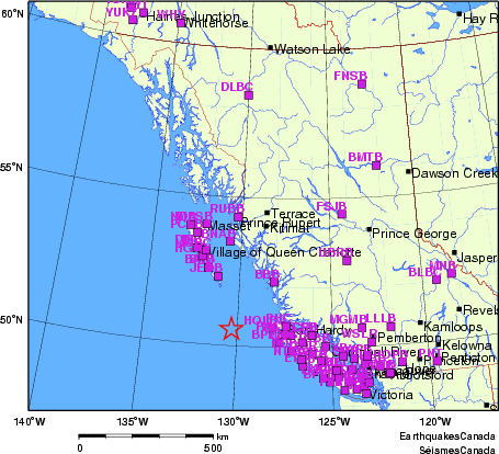 Map of Regional Seismographs