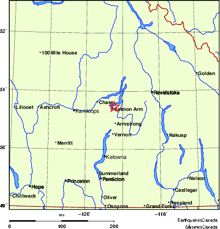 Map of Earthquake Localities