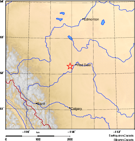 carte des environs du séisme