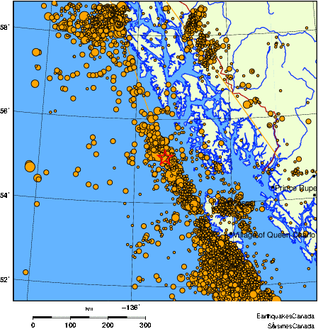 Map of earthquakes magnitude 2.0 and larger, 2000 - present