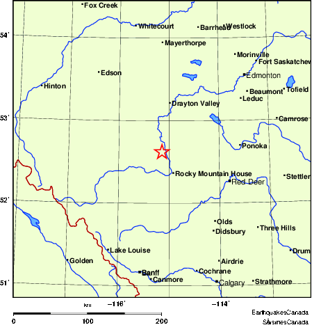 Map of Earthquake Localities